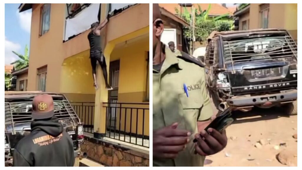 Video: Alien Skin Seen Jumping Out From His Balcony To Escape To After Pallaso With His Goons Smashed His Black Range Rover At His Fangon Forest Home 1 incollage 20250102 0935586598878217760312171299 1024x576 2