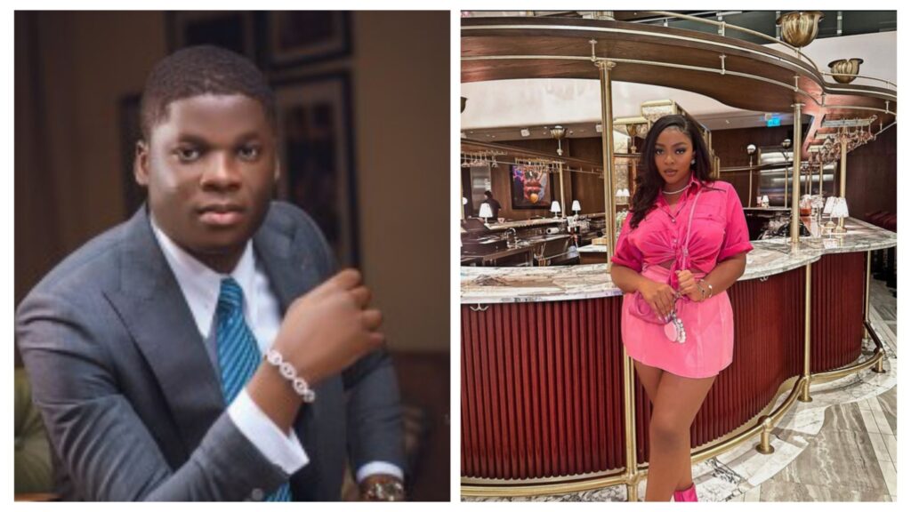 Photo: Report That Caramel Plug And Jeroid Ng Ceo, Jeremiah Mayowa, Are Dating While Rubbing His Back In A Blue Rolls Royce Is Unconfirmed 3 incollage 20250122 0833538238089727737845875020 1024x576 2