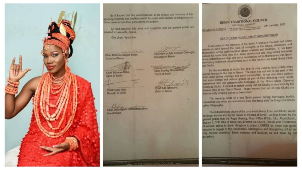 Swear Photo: Nigerians Believe Oba Of Benin Banned Okuku In Benin With Curses On It Because Of James Brown 1 incollage 20250127 0540244082620468149976358689 1024x576 2