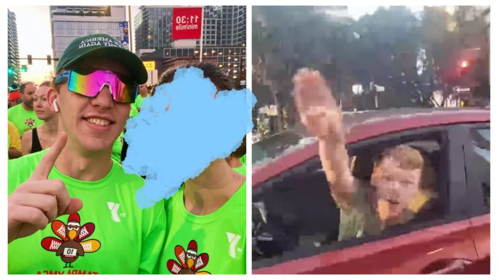 Video: Sierra Rains Boyfriend, Lindel Brayden Sefcovic, Seen Doing The Neo Nazi Salute To Protesters In Tampa 1 incollage 20250219 15345456197138200360021447 1024x576 2