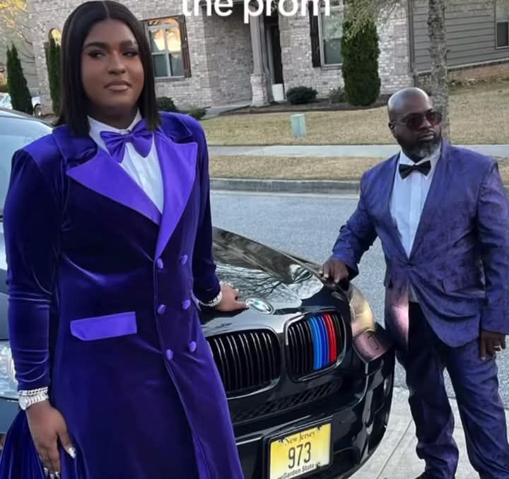 Video: Mother, Bigtalkdiamond, Shared Moment Father Surprised His Gay Son, Romello, To Take Him To Prom Wearing Purple Outfits And Suits 5 fb img 17428996625273931753168718891882 2