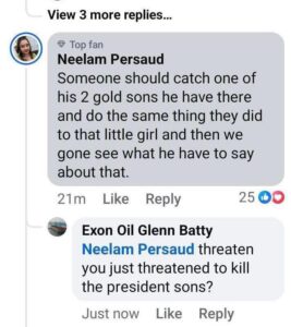 Photo: Woman, Neelam Persaud Has Threatened To Kill President Irfaan Ali Sons 1 fb img 17456607542838594046051491530882 267x300 2