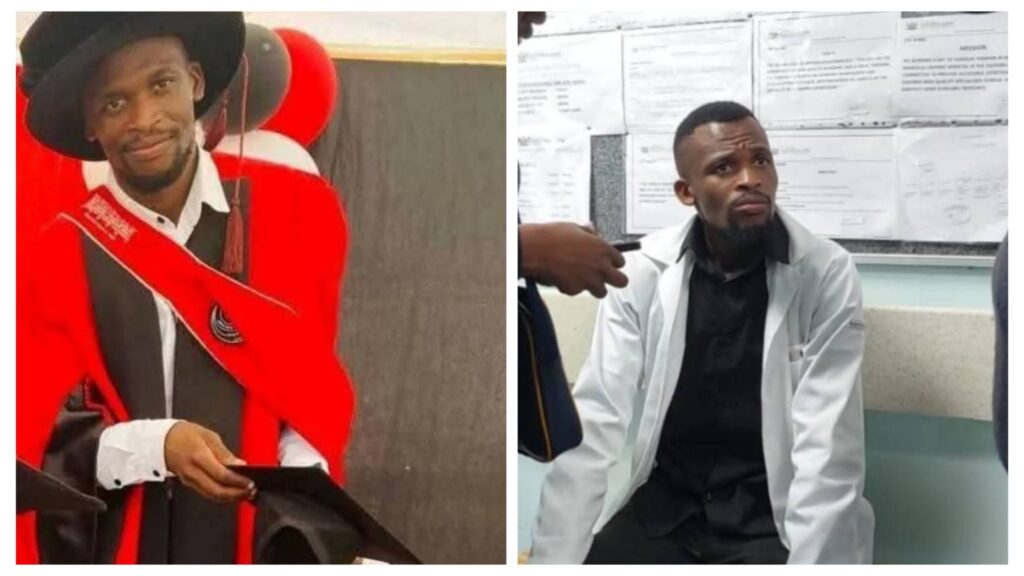 Photo: Fake Doctor, L.s Jonga, Arrested In Nelson Mandela Academy 3 incollage 20250410 2128192107438442548834408260