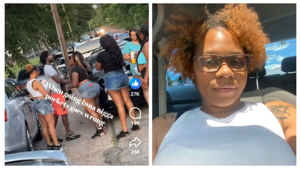Video: Man, Loui V Slatty, Seen Beating Up A Woman, Alexis Symone, Who Tried To Rob Him By Putting Her Hands In His Pockets 1 incollage 20250506 025247373324796863043742180 1024x576 2