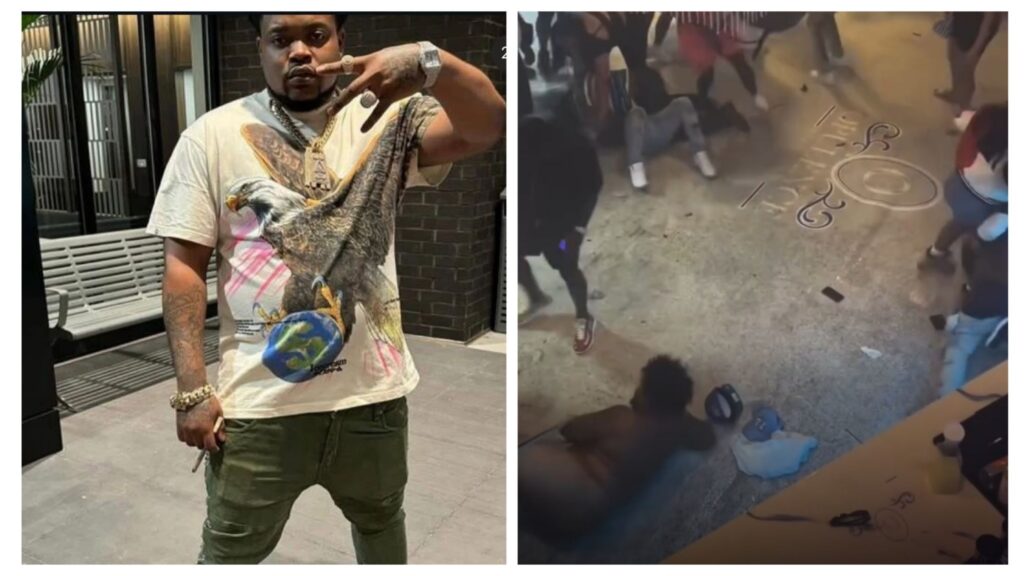 Video: Rapper, Bossman Dlow, Beaten Out Of His Clothes While Dragging His Pants In Viral Fighting Incident 1 incollage 20250616 2002357585475780539209079617 1024x576 2